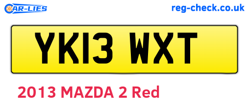 YK13WXT are the vehicle registration plates.