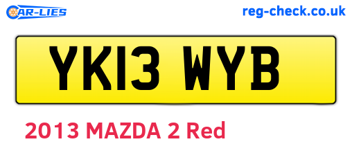 YK13WYB are the vehicle registration plates.