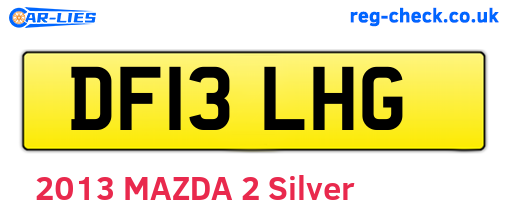 DF13LHG are the vehicle registration plates.