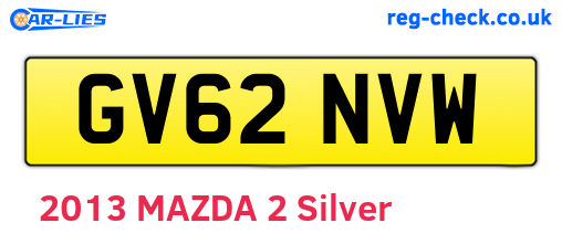 GV62NVW are the vehicle registration plates.