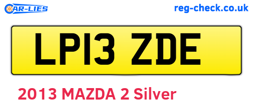 LP13ZDE are the vehicle registration plates.