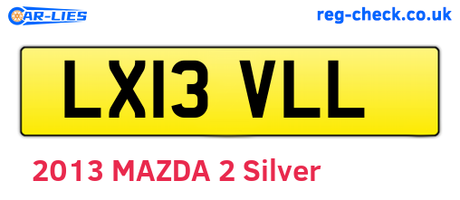 LX13VLL are the vehicle registration plates.