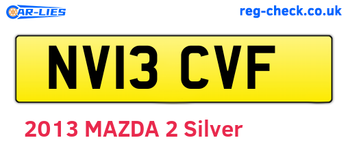 NV13CVF are the vehicle registration plates.