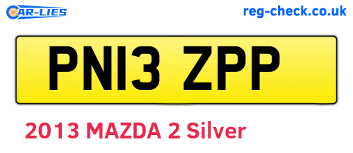 PN13ZPP are the vehicle registration plates.
