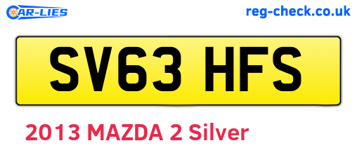 SV63HFS are the vehicle registration plates.