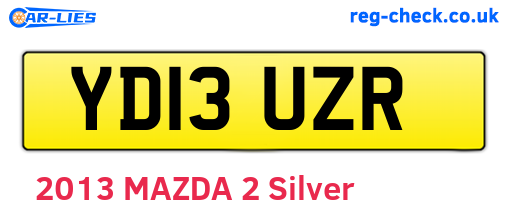 YD13UZR are the vehicle registration plates.