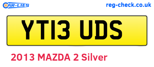 YT13UDS are the vehicle registration plates.
