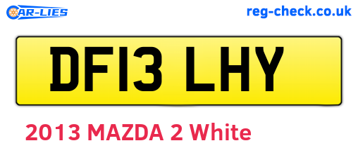DF13LHY are the vehicle registration plates.