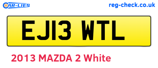 EJ13WTL are the vehicle registration plates.