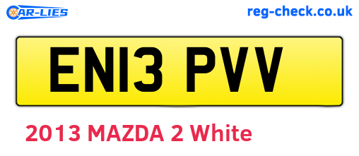 EN13PVV are the vehicle registration plates.