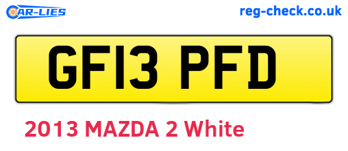 GF13PFD are the vehicle registration plates.