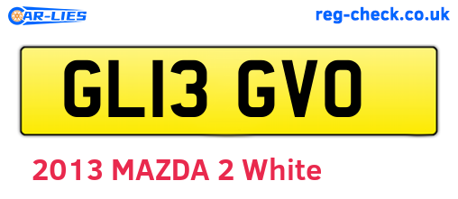 GL13GVO are the vehicle registration plates.