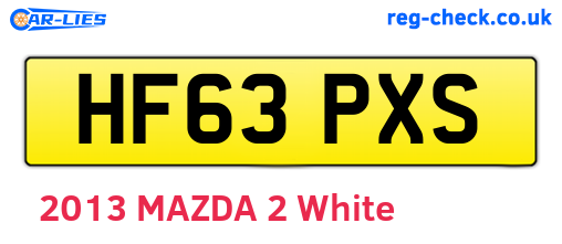 HF63PXS are the vehicle registration plates.
