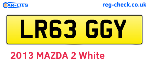 LR63GGY are the vehicle registration plates.