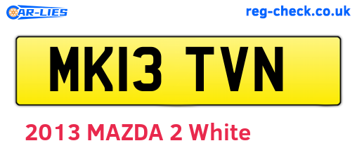 MK13TVN are the vehicle registration plates.