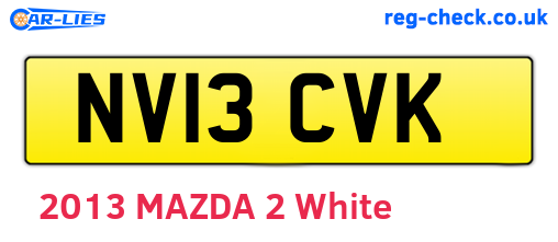 NV13CVK are the vehicle registration plates.