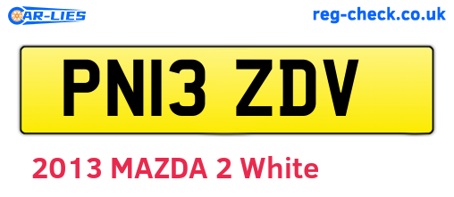 PN13ZDV are the vehicle registration plates.