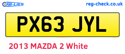 PX63JYL are the vehicle registration plates.