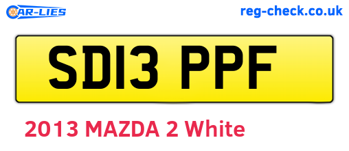 SD13PPF are the vehicle registration plates.