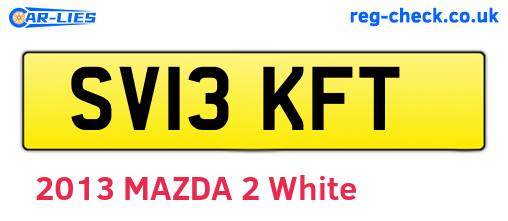 SV13KFT are the vehicle registration plates.