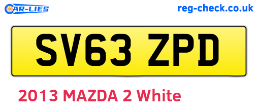 SV63ZPD are the vehicle registration plates.