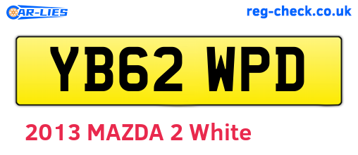 YB62WPD are the vehicle registration plates.