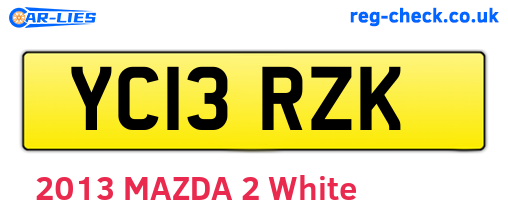 YC13RZK are the vehicle registration plates.