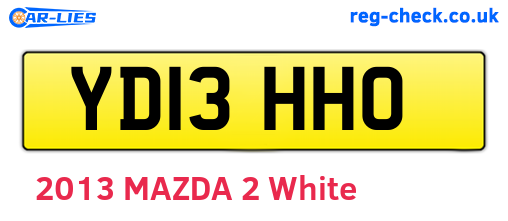 YD13HHO are the vehicle registration plates.