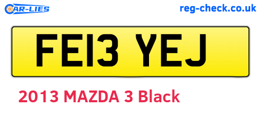 FE13YEJ are the vehicle registration plates.