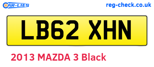 LB62XHN are the vehicle registration plates.