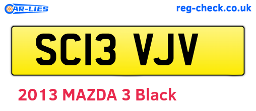 SC13VJV are the vehicle registration plates.