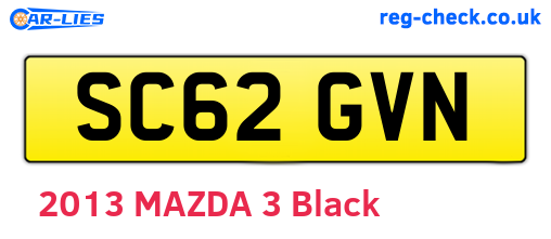 SC62GVN are the vehicle registration plates.