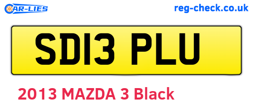 SD13PLU are the vehicle registration plates.