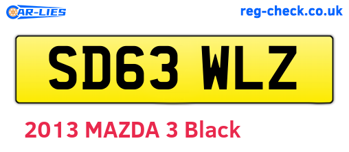 SD63WLZ are the vehicle registration plates.
