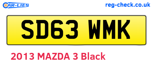 SD63WMK are the vehicle registration plates.