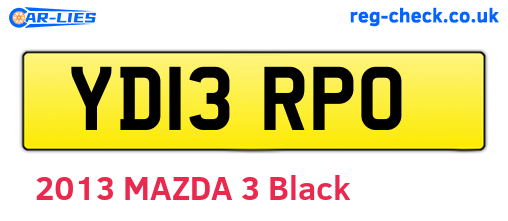 YD13RPO are the vehicle registration plates.