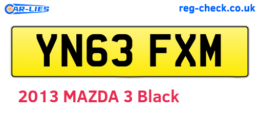 YN63FXM are the vehicle registration plates.
