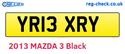 YR13XRY are the vehicle registration plates.