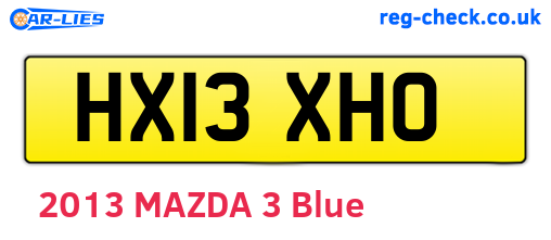 HX13XHO are the vehicle registration plates.