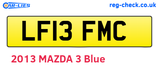 LF13FMC are the vehicle registration plates.