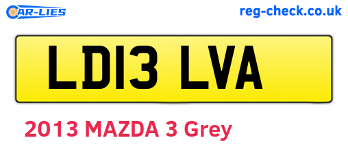 LD13LVA are the vehicle registration plates.