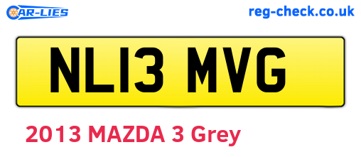 NL13MVG are the vehicle registration plates.
