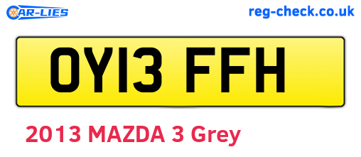 OY13FFH are the vehicle registration plates.