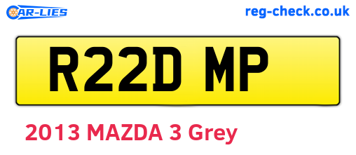 R22DMP are the vehicle registration plates.