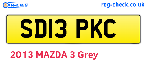 SD13PKC are the vehicle registration plates.