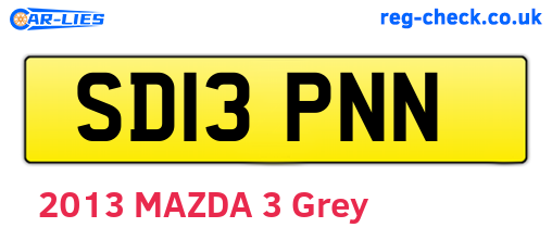 SD13PNN are the vehicle registration plates.
