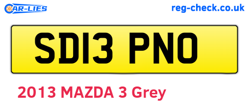SD13PNO are the vehicle registration plates.