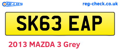 SK63EAP are the vehicle registration plates.