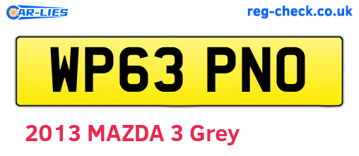 WP63PNO are the vehicle registration plates.