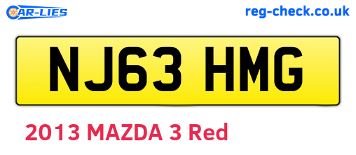 NJ63HMG are the vehicle registration plates.